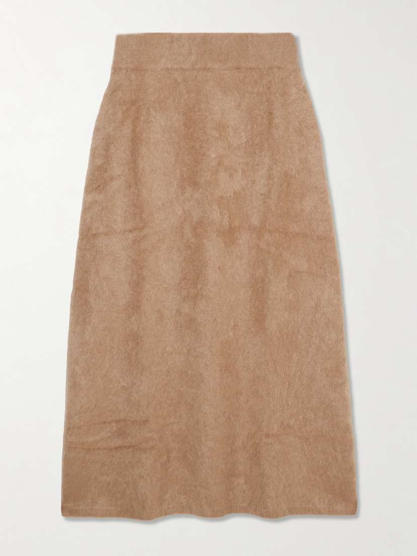 Lisa Yang Asta Brushed-cashmere Midi Skirt