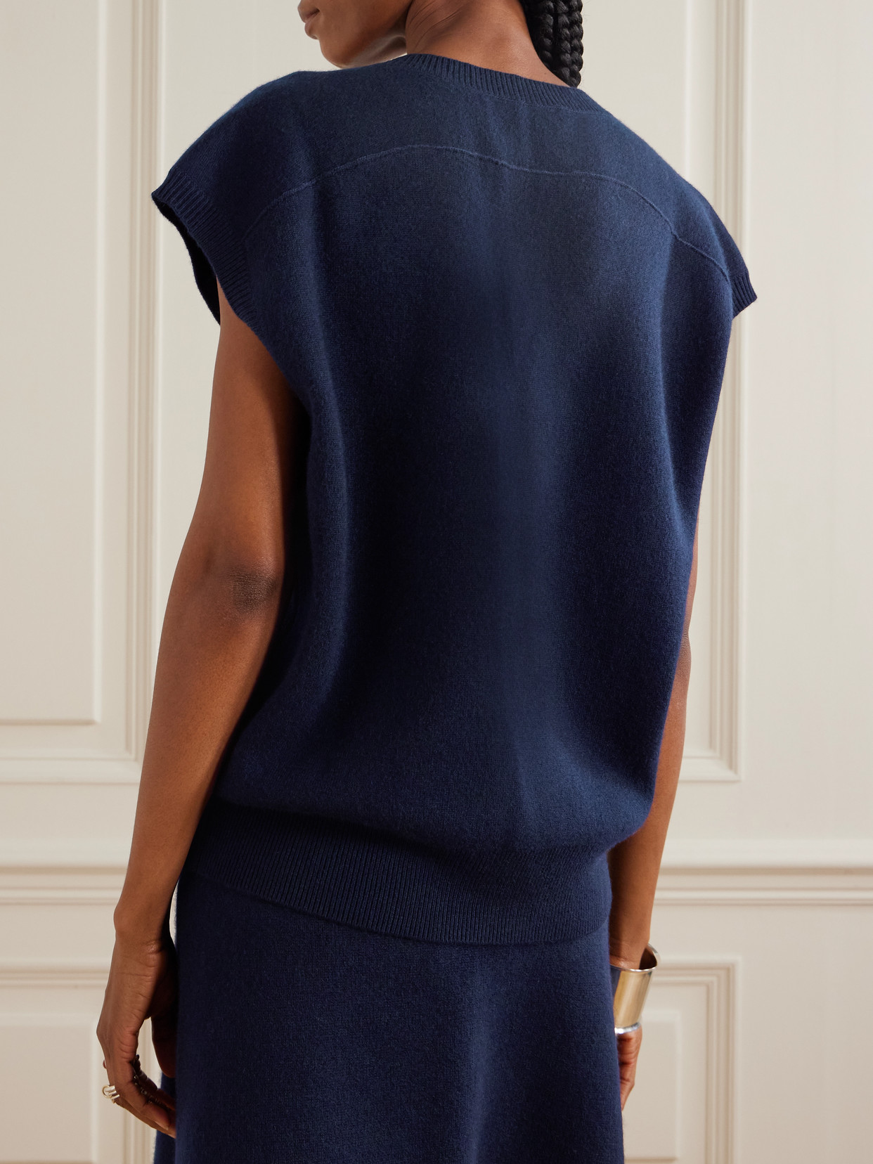 Lisa Yang Navarra Cashmere Vest In Blue