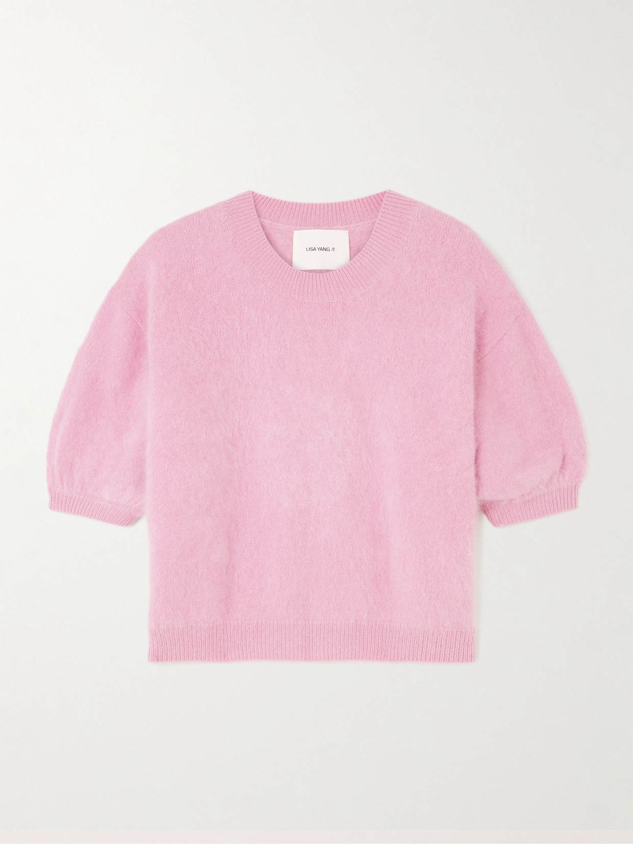 Lisa Yang Juniper Brushed-cashmere Sweater In Pink