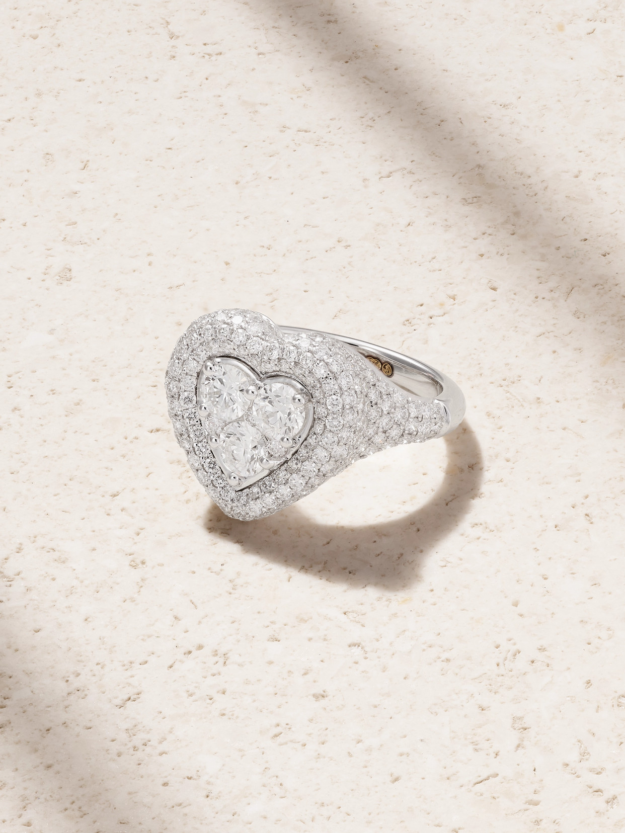Kamyen Manaal 18-karat White Gold Diamond Ring