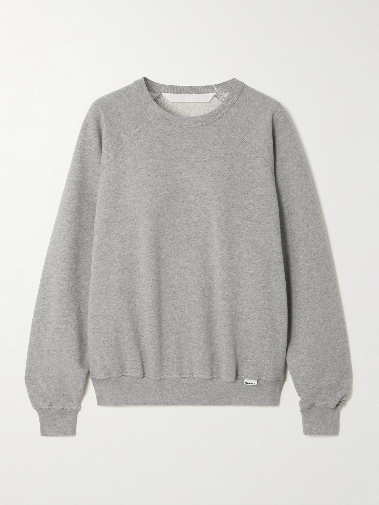 Mother The Biggie Concert Cotton-jersey Sweatshirt In Gray