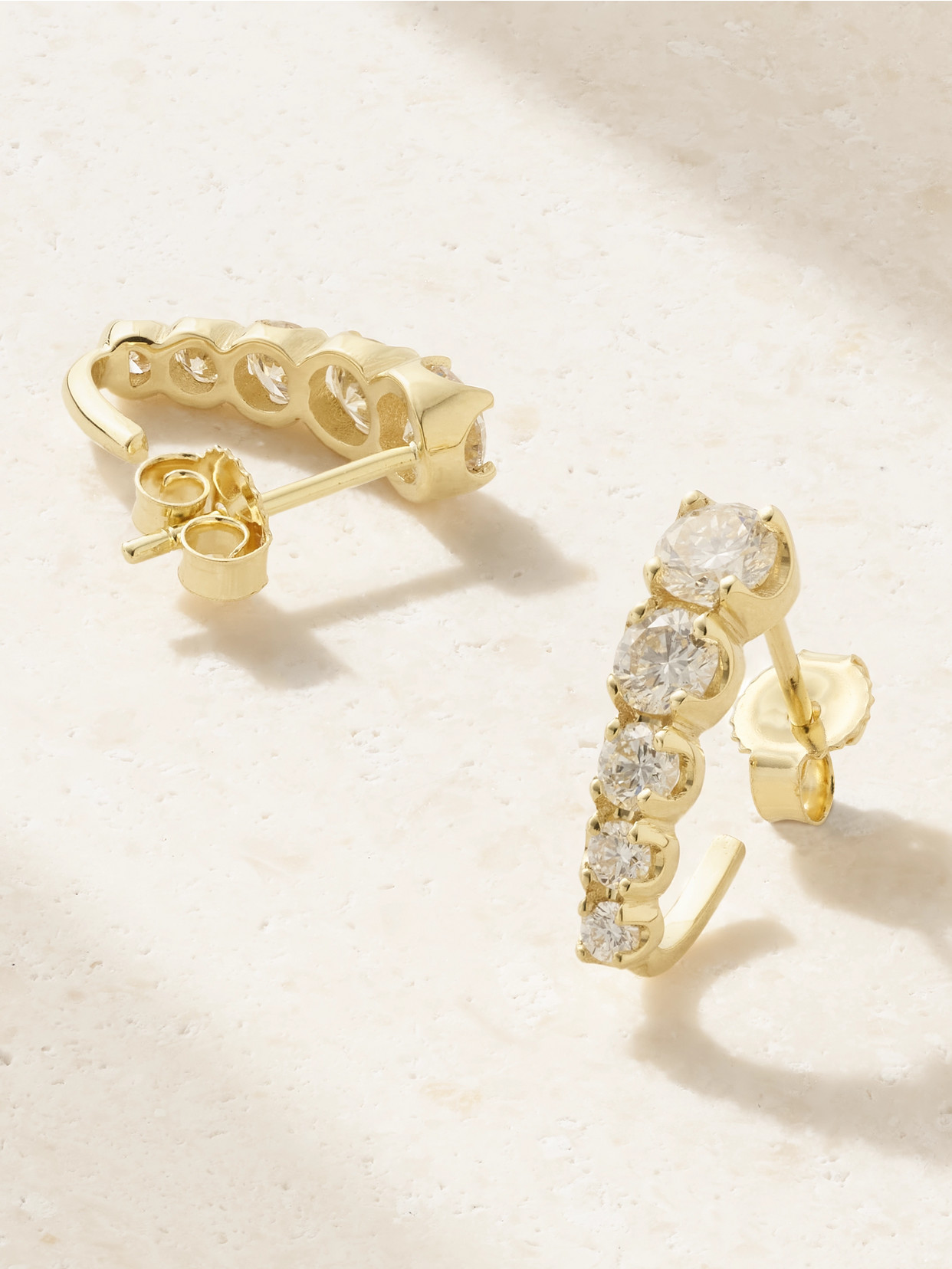 Jennifer Meyer Edith 18-karat Gold Diamond Earrings In Gold