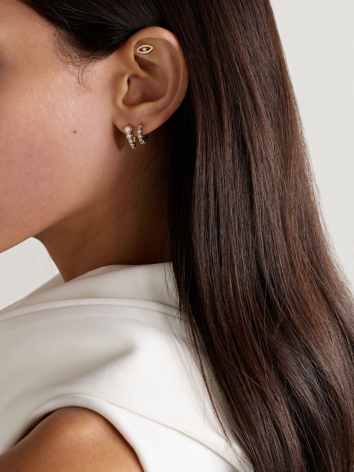 Jennifer Meyer Edith 18-karat Gold Diamond Earrings In Gold