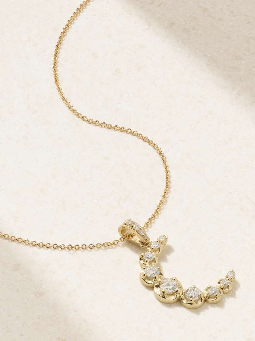 Jennifer Meyer Moon 18-karat Gold Diamond Necklace
