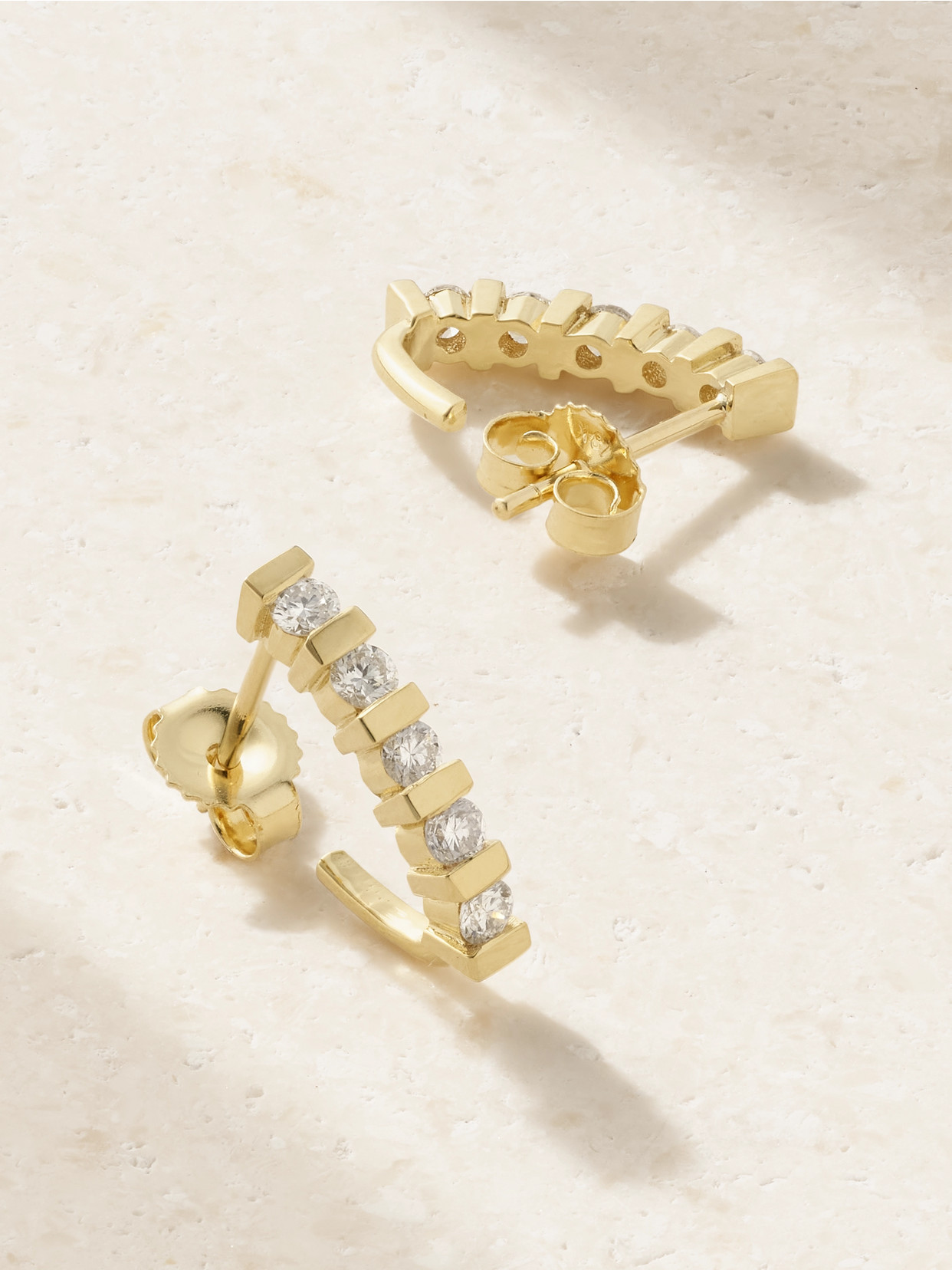 Jennifer Meyer Edith 18-karat Gold Diamond Hoop Earrings In Gold