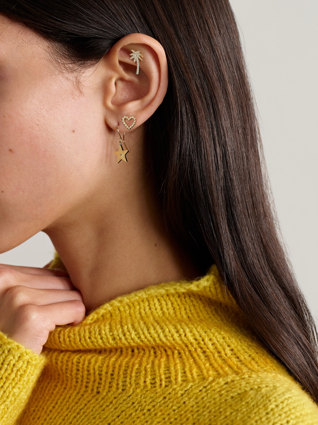 Jennifer Meyer Mini 70s Star 18-karat Gold Diamond Earrings In Gold