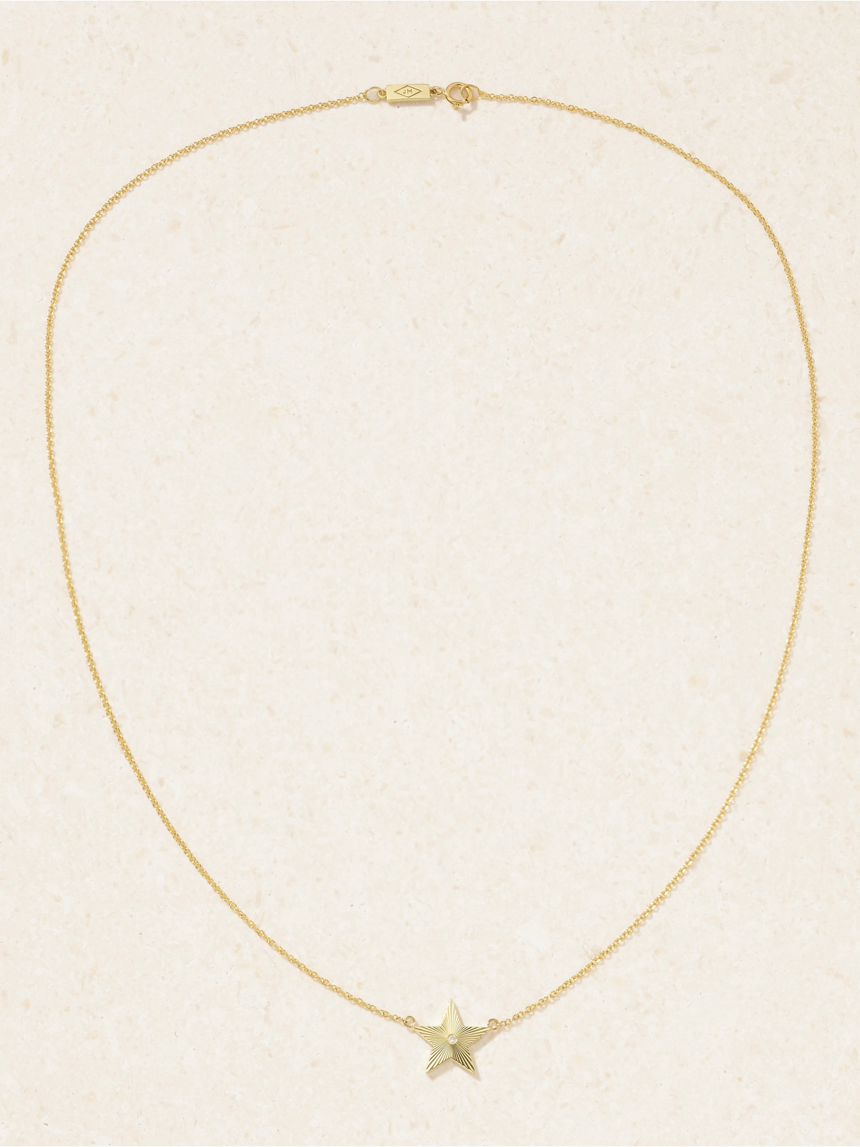 Jennifer Meyer Mini 70s Star 18-karat Gold Diamond Necklace In Gold