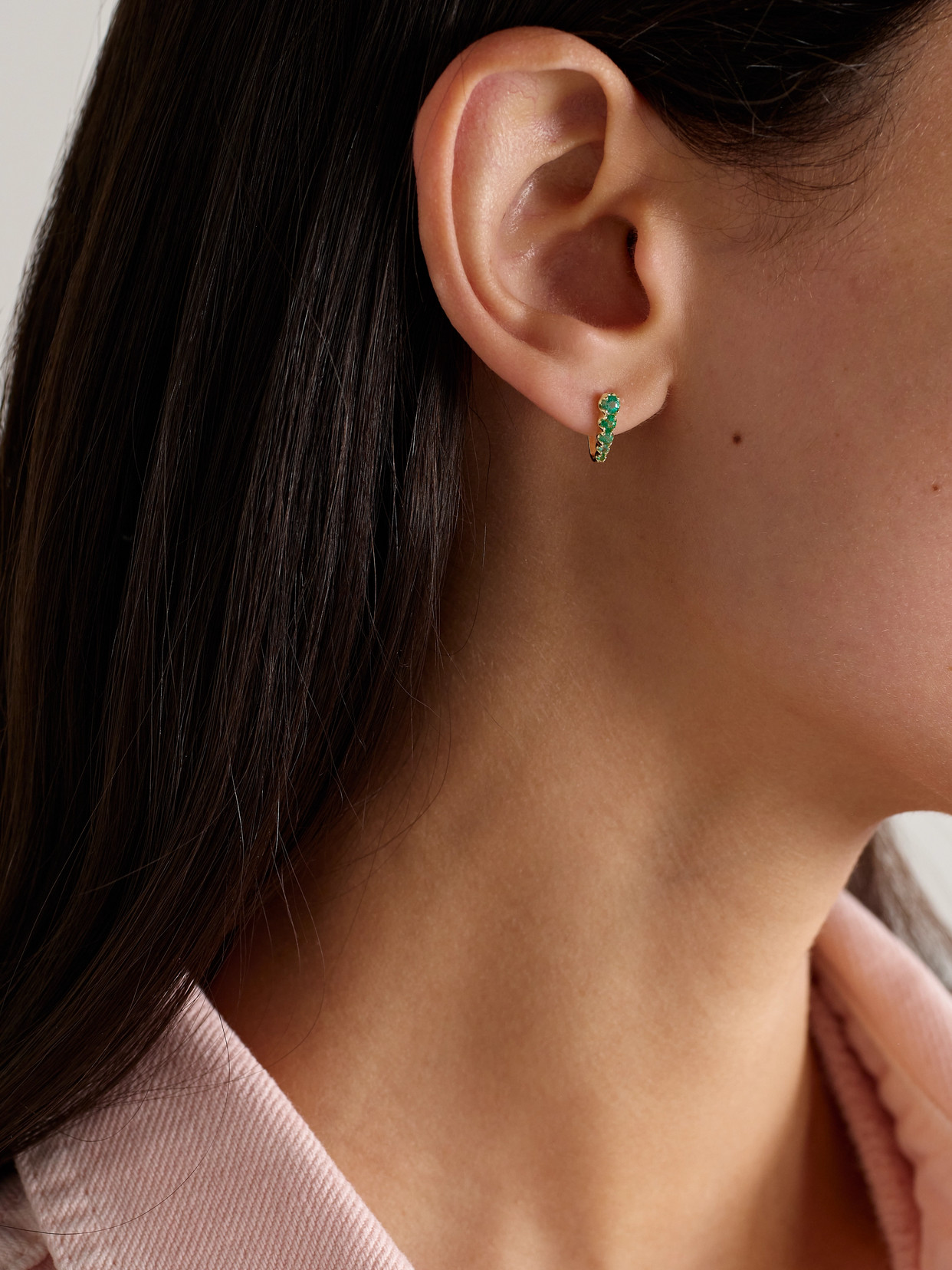 Jennifer Meyer Edith 18-karat Gold Emerald Earrings In Gold