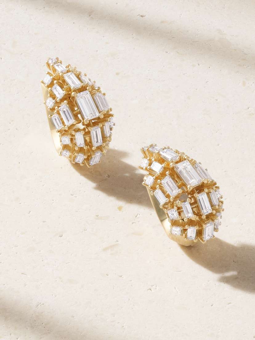 Fernando Jorge Vertex Lobe 18-karat Gold Diamond Earrings