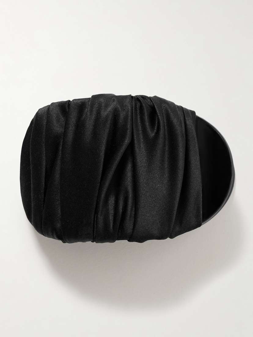 Jennifer Behr Tasha Ruched Satin Hair Clip