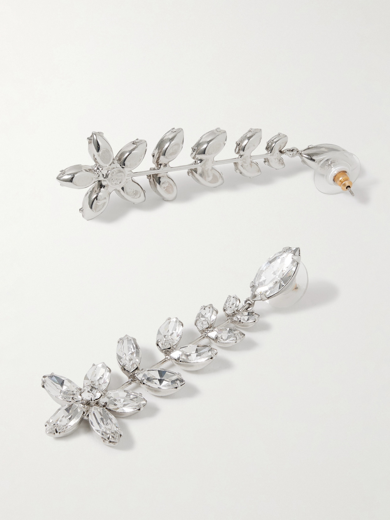 Jennifer Behr Vianca Rhodium-plated Crystal Earrings In Metallic