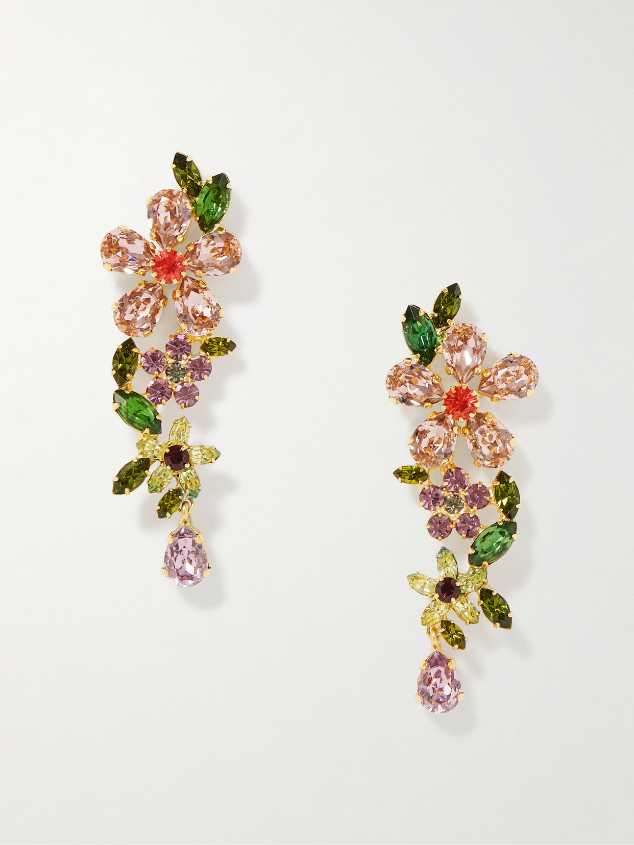 Jennifer Behr - Cosetta Gold-plated Crystal Earrings - Multi