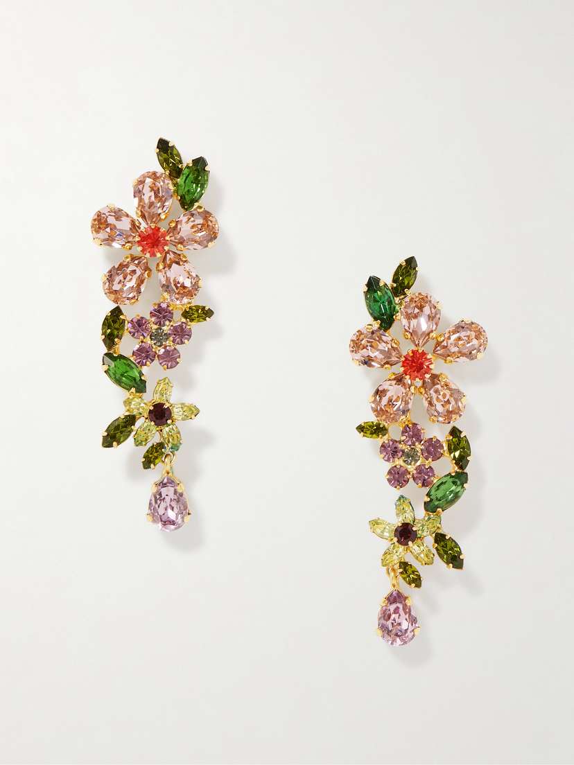 Jennifer Behr Cosetta Gold-plated Crystal Earrings