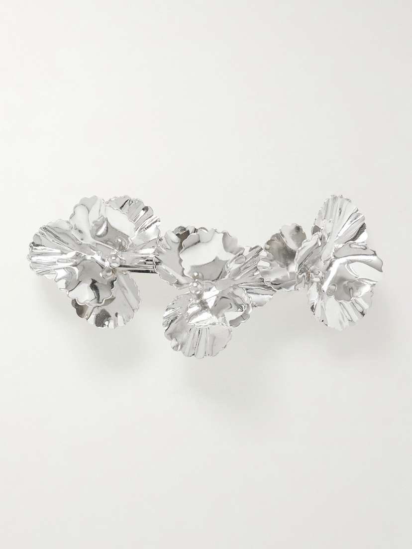 Jennifer Behr Pansy Silver-plated Hair Clip