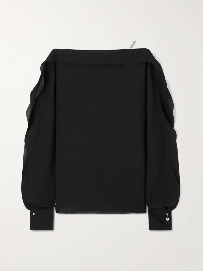 Lanvin Ruffled Silk-crepe Blouse