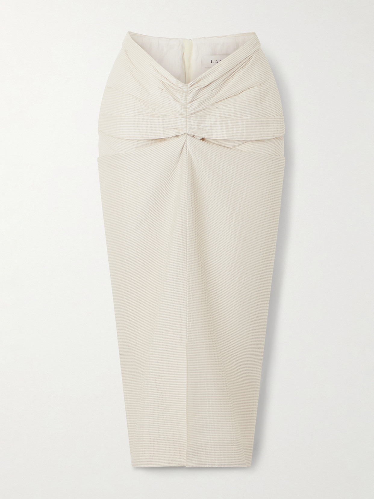 Draped Satin-Jacquard Midi