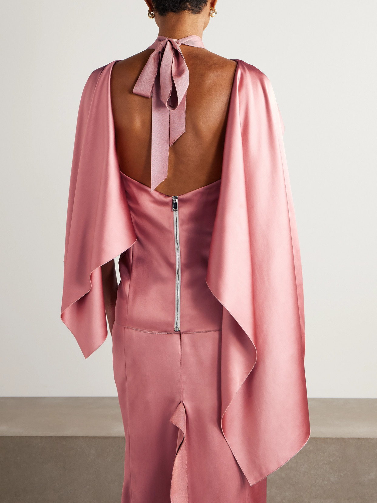 Scarf-Detailed Draped Top