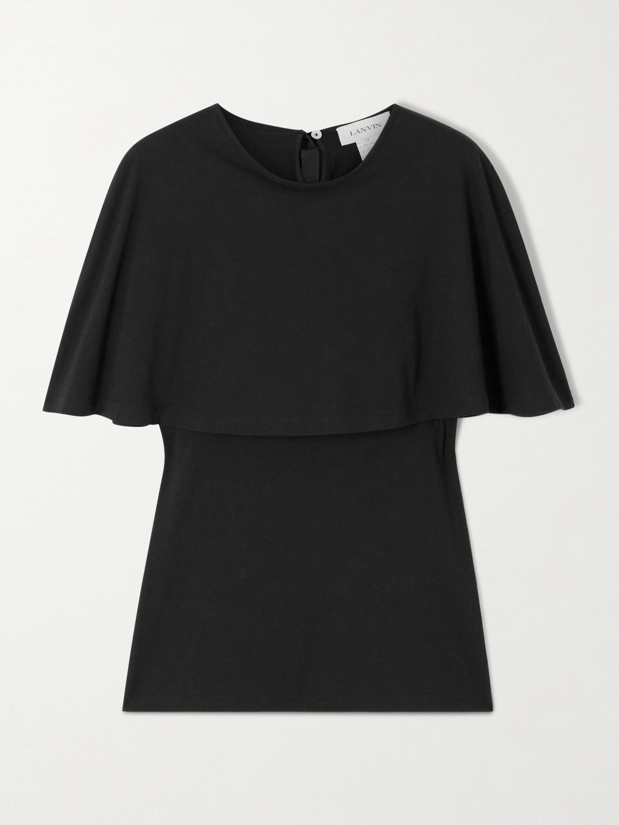 Cape-Effect Cotton And Silk-Blend T-Shirt
