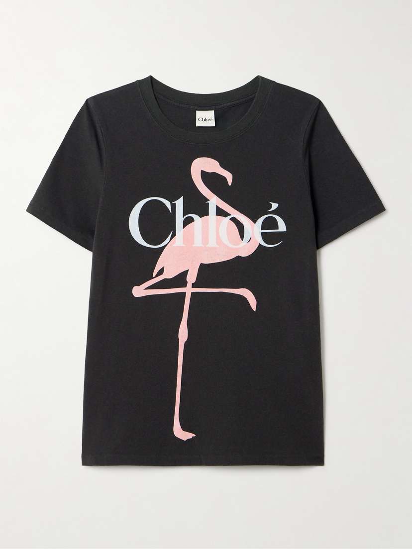 Chloé Printed Organic Cotton-jersey T-shirt