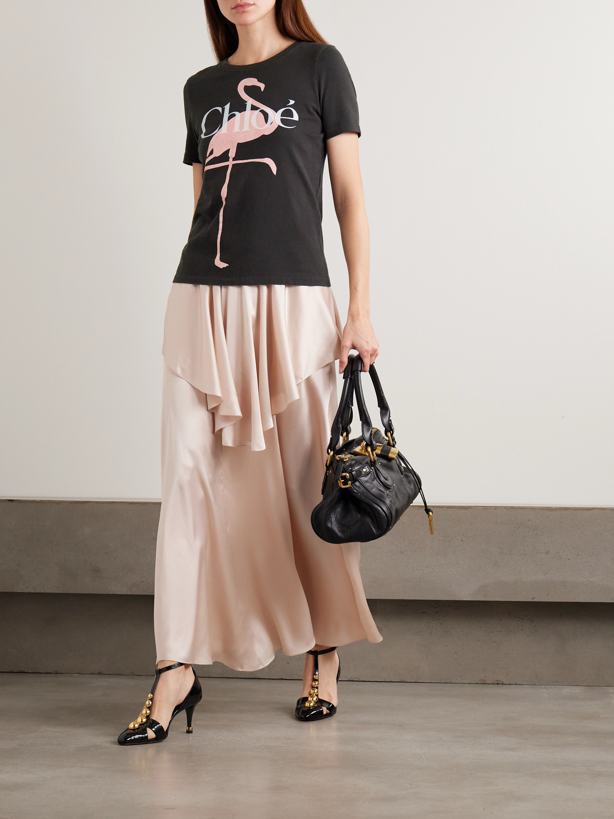 Chloé Generous Logo T-shirt In Cotton Jersey In Black