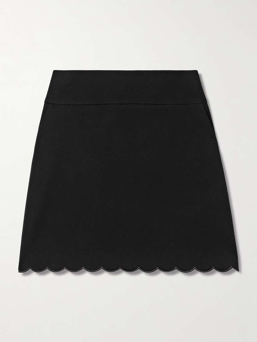 Chloé Scalloped Cotton-blend Mini Skirt