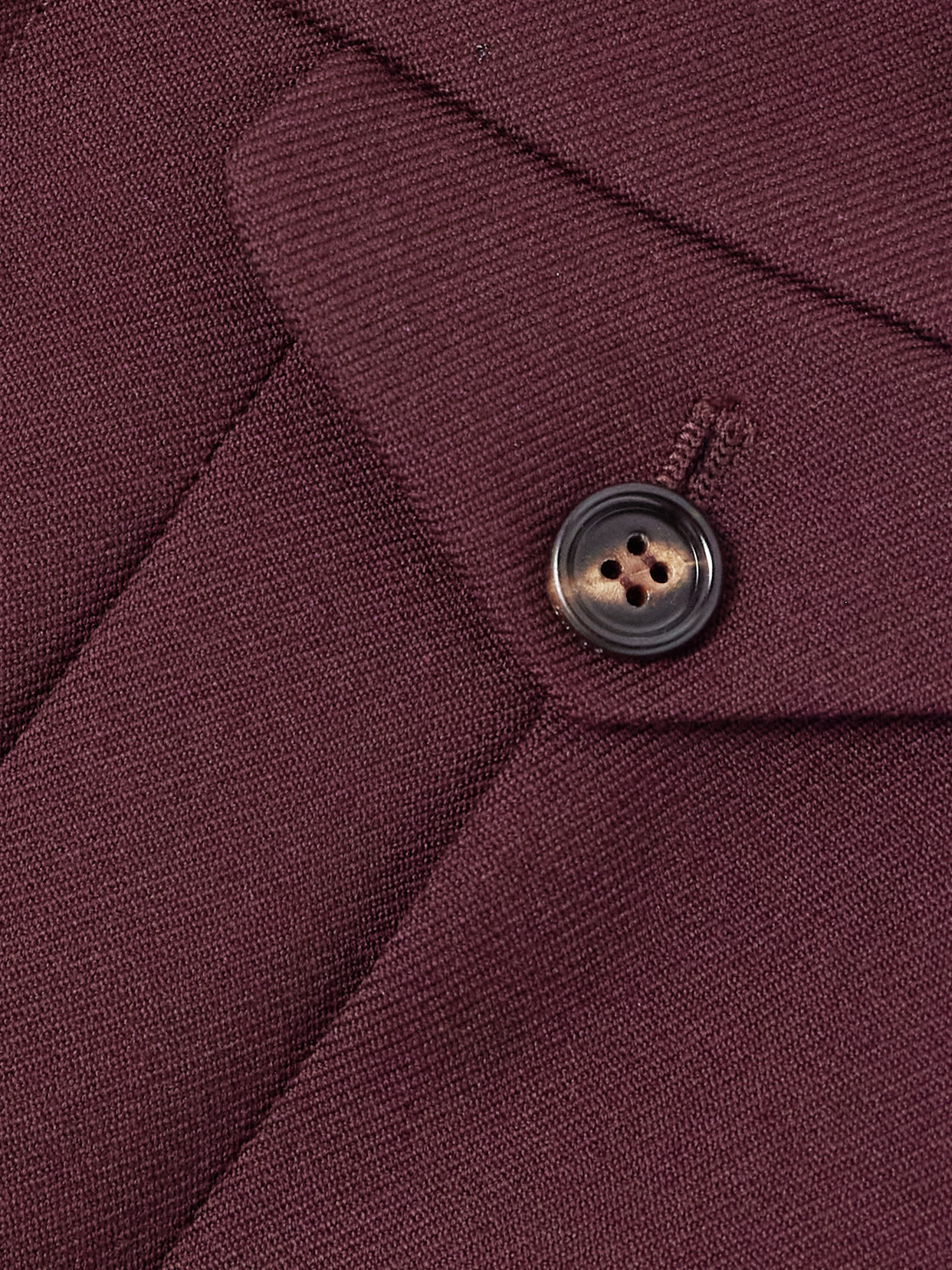 Chloé Pleated Wool-gabardine Wide-leg Pants In Burgundy