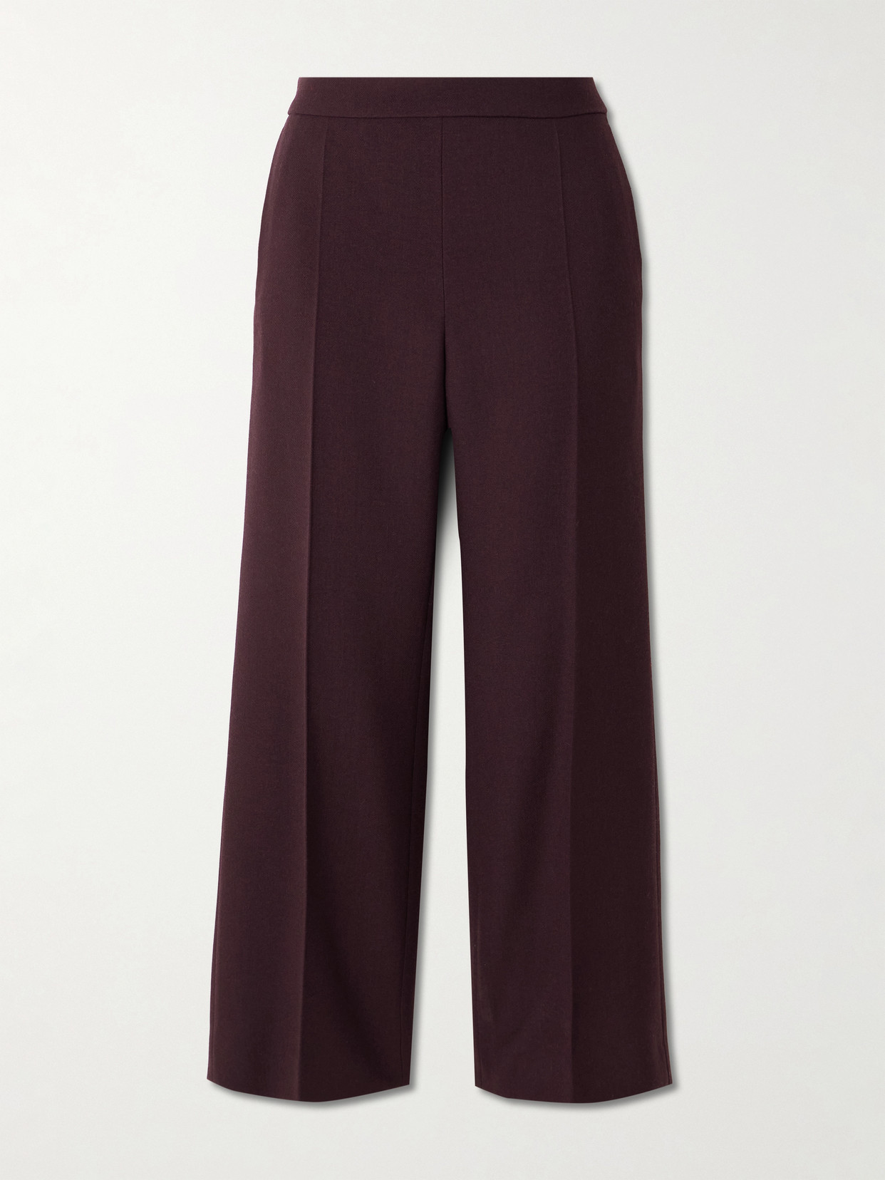 Chloé Wool-crepe Straight-leg Pants In Purple