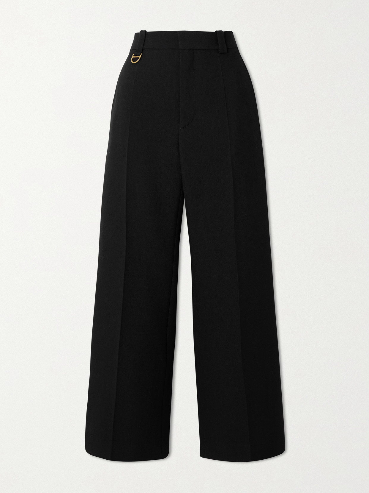 Chloé Wool-crepe Straight-leg Pants In Black