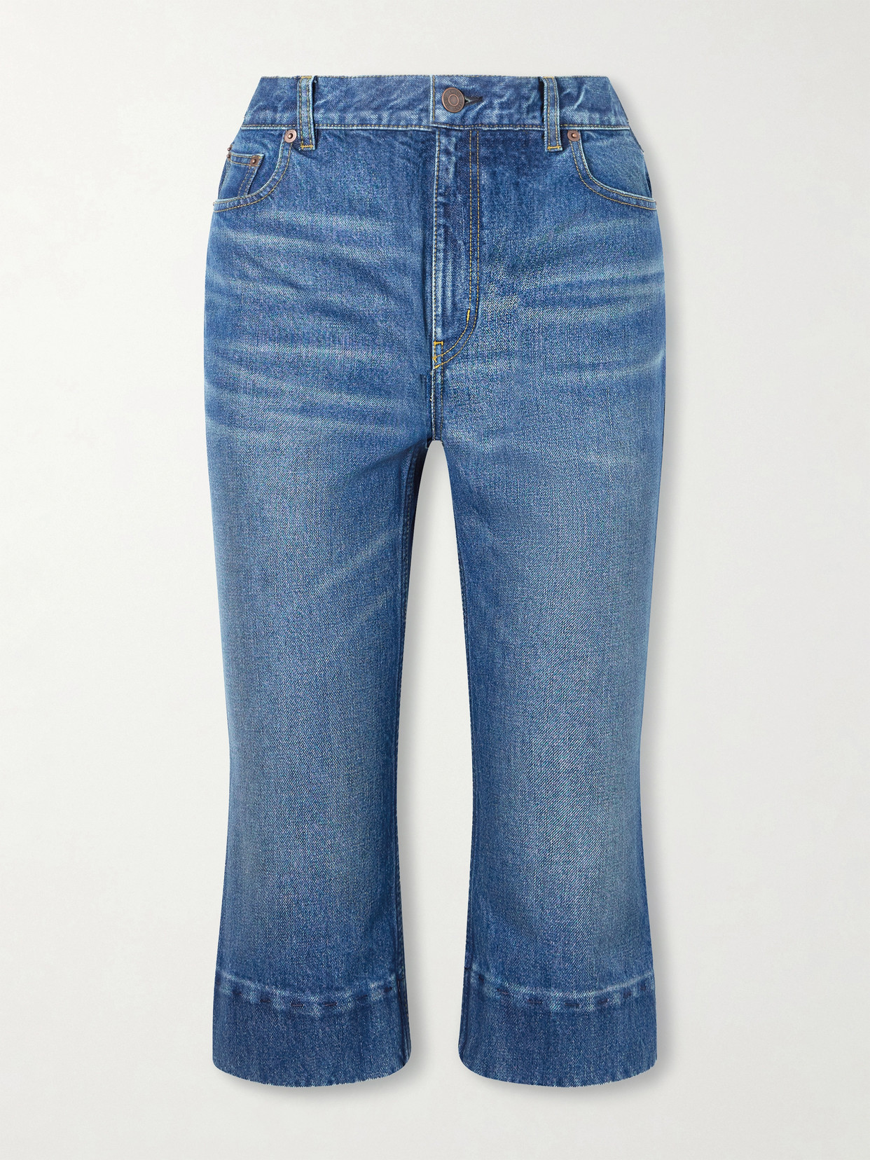 Chloé Capri Mid-rise Slim-leg Organic Jeans In Blue