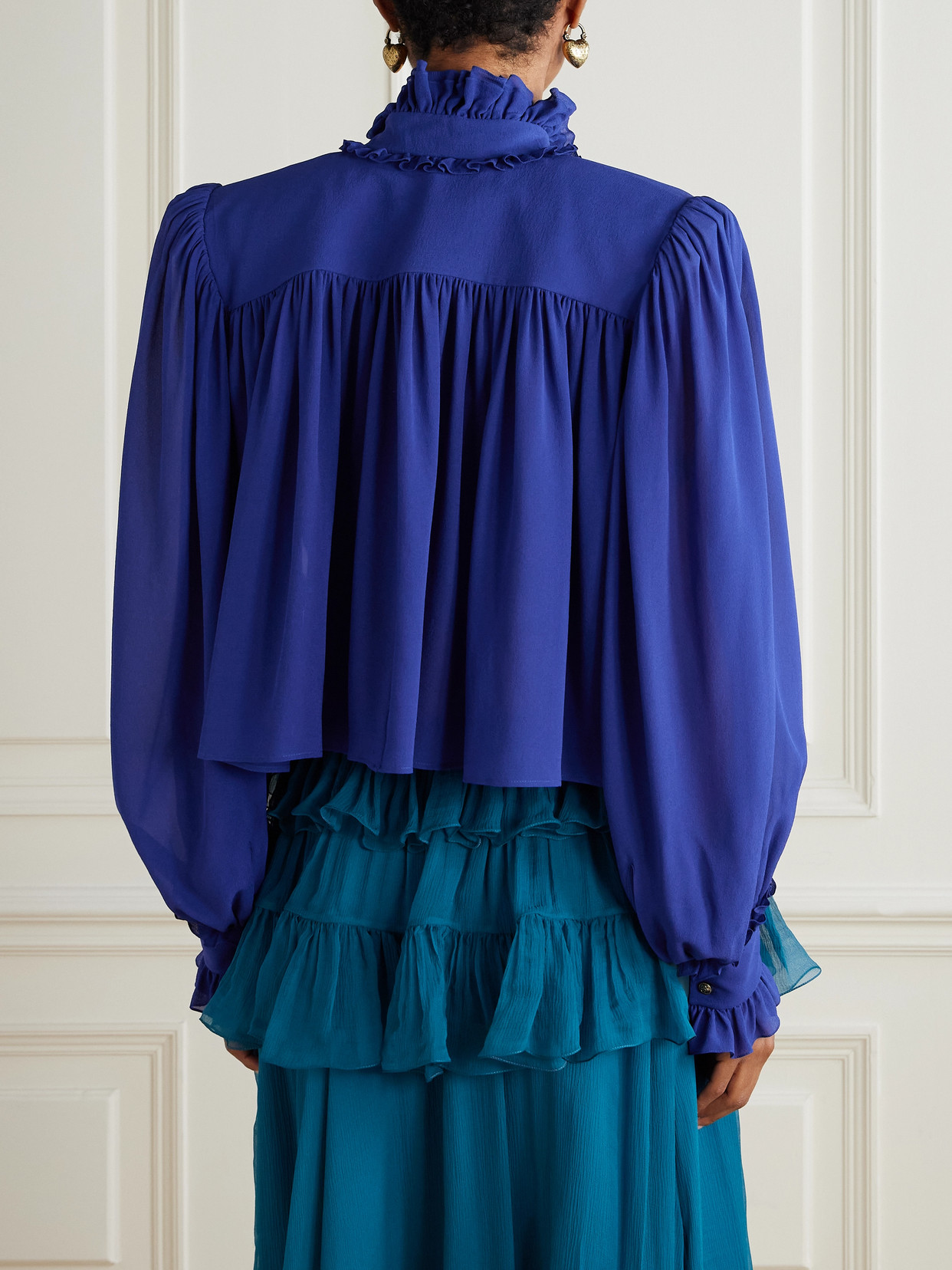 Chloé - Ruffled Silk-Georgette Blouse