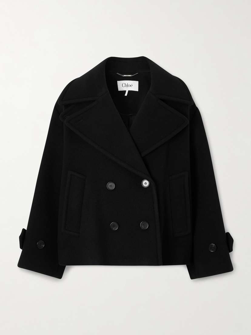 Chloé Overszied Double-breasted Wool-blend Coat