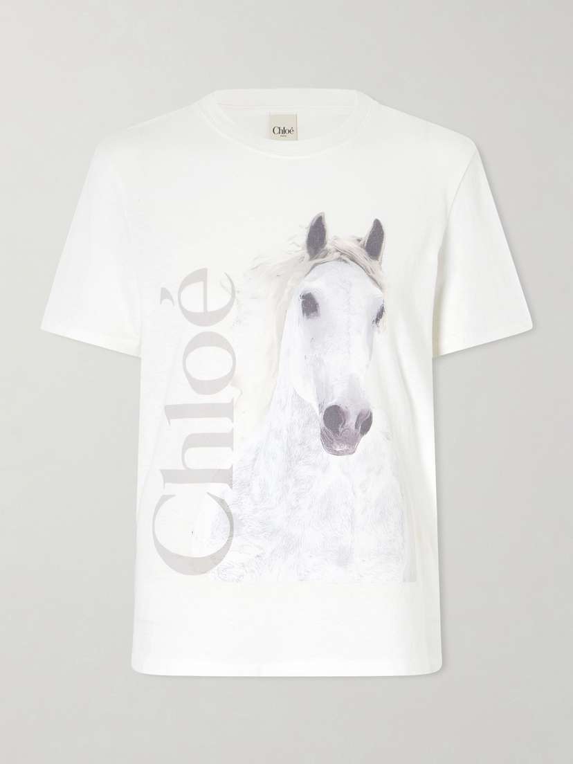 Chloé Printed Organic Cotton-jersey T-shirt