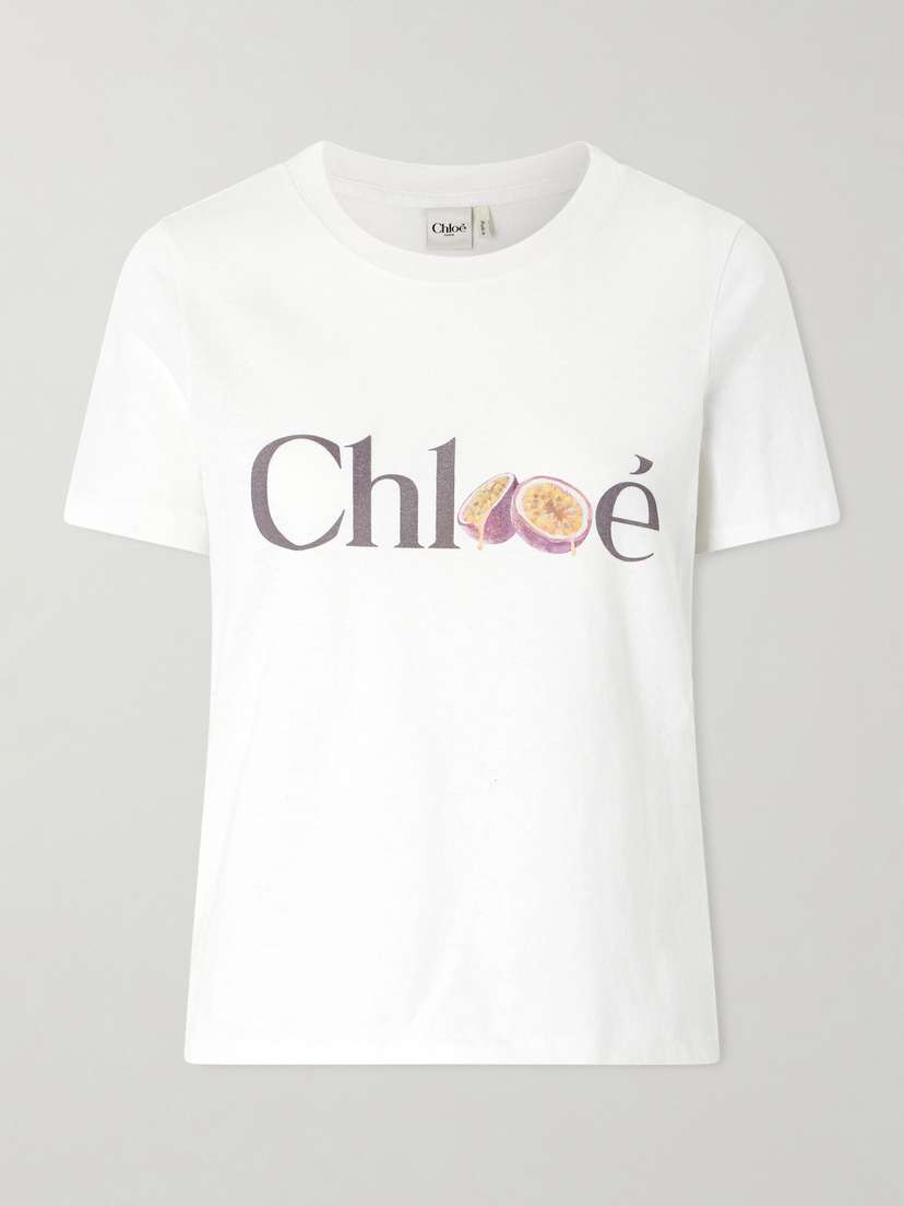 Chloé Printed Organic Cotton-jersey T-shirt