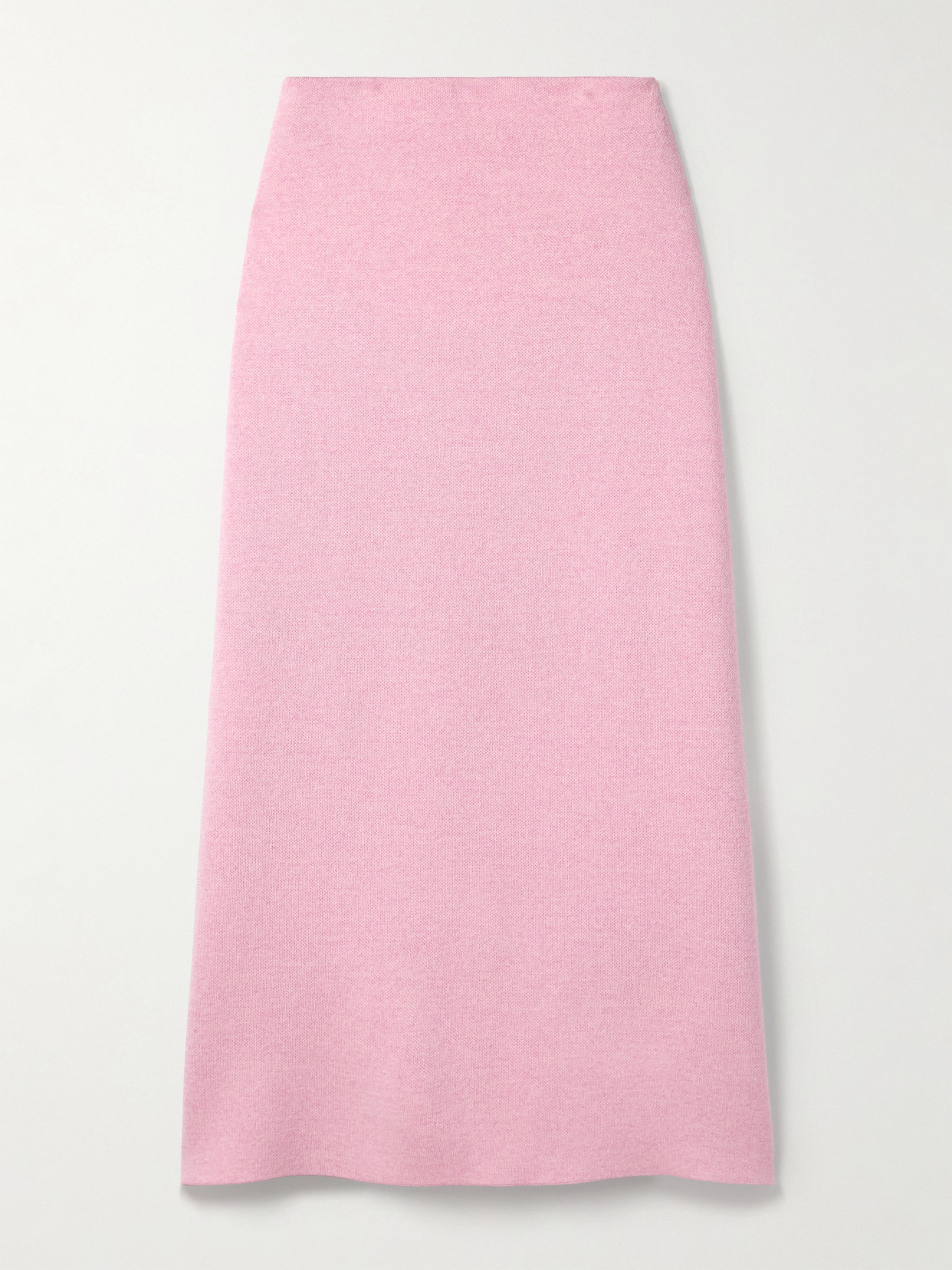 Khaite Patri Wool Midi Skirt In Pink