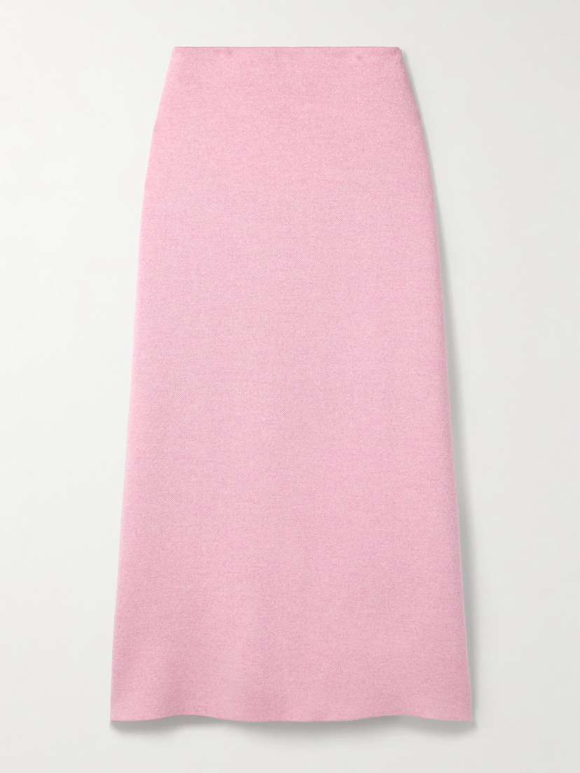 Khaite Patri Wool Midi Skirt