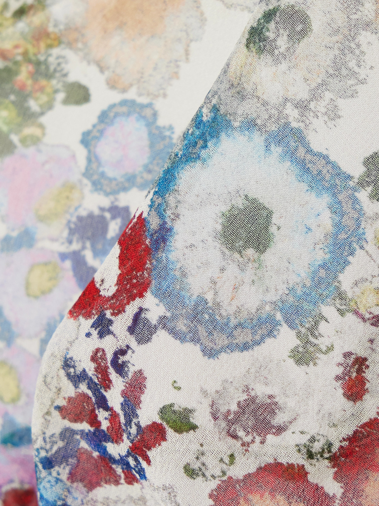 Khaite Talita Floral-print Silk-chiffon Triangle Bra In Multi