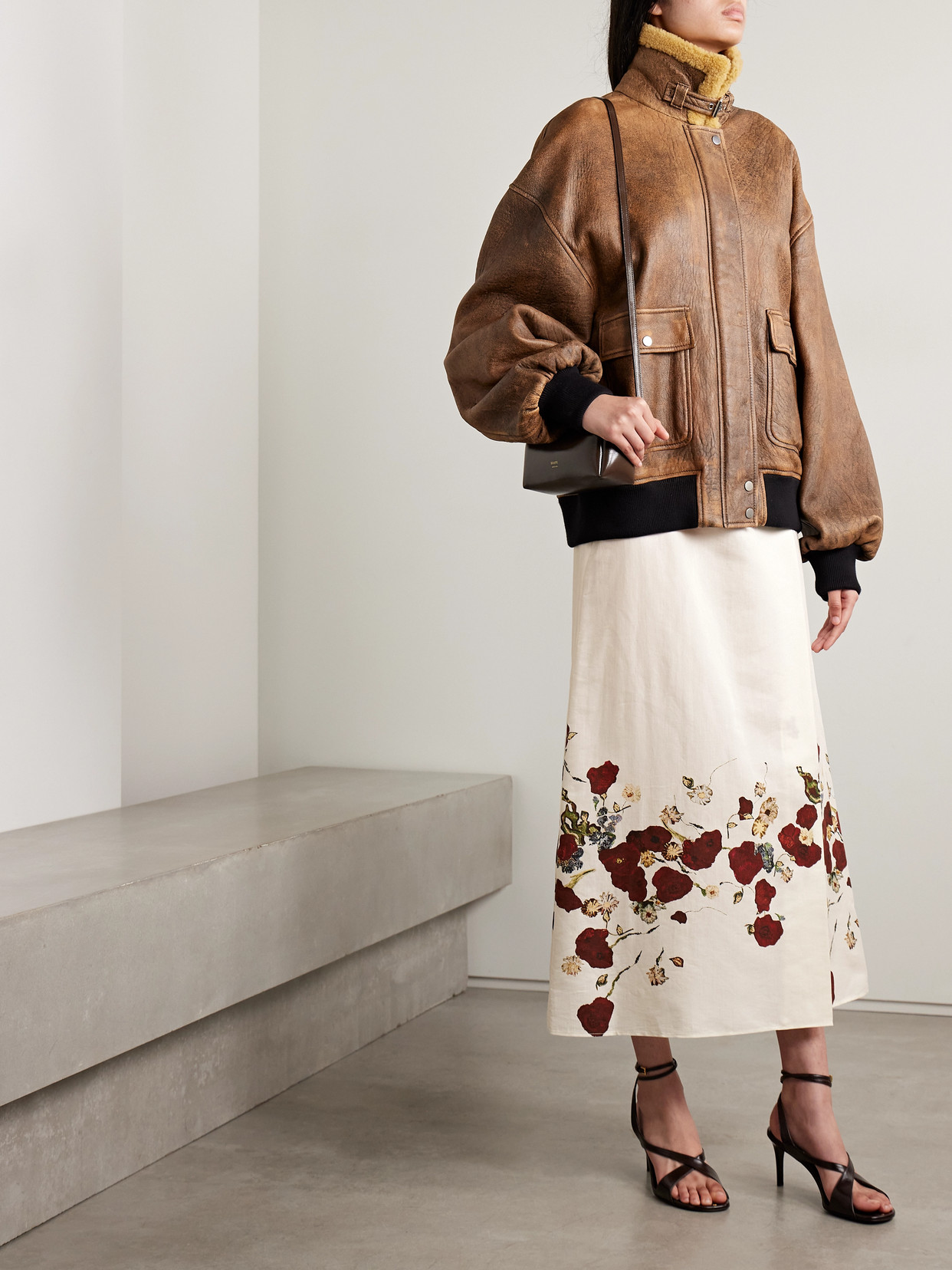 Demi Floral-Print Silk And Cotton-Blend Organza Midi