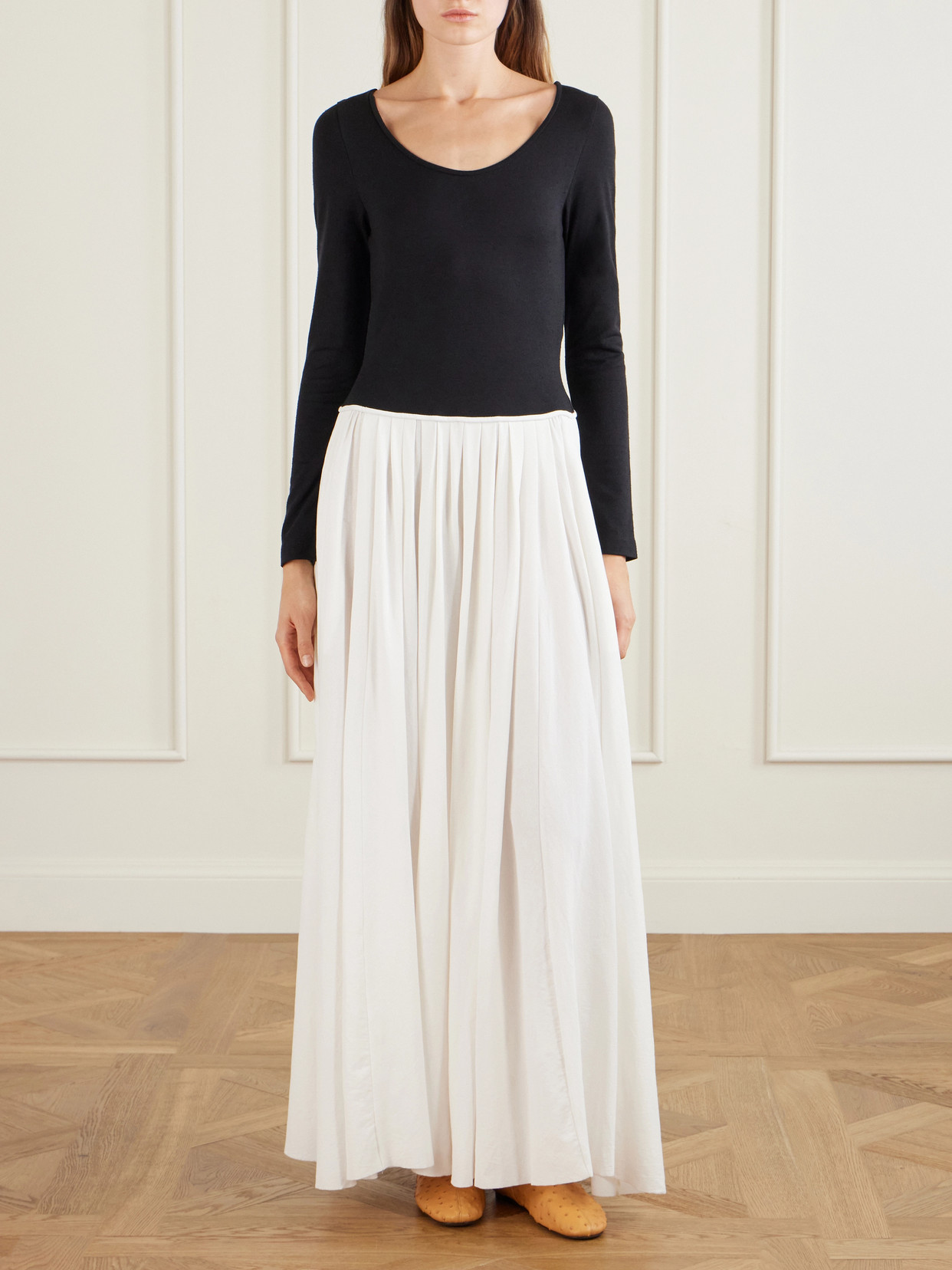 Khaite Carlotta Gathered Maxi Dress In Black