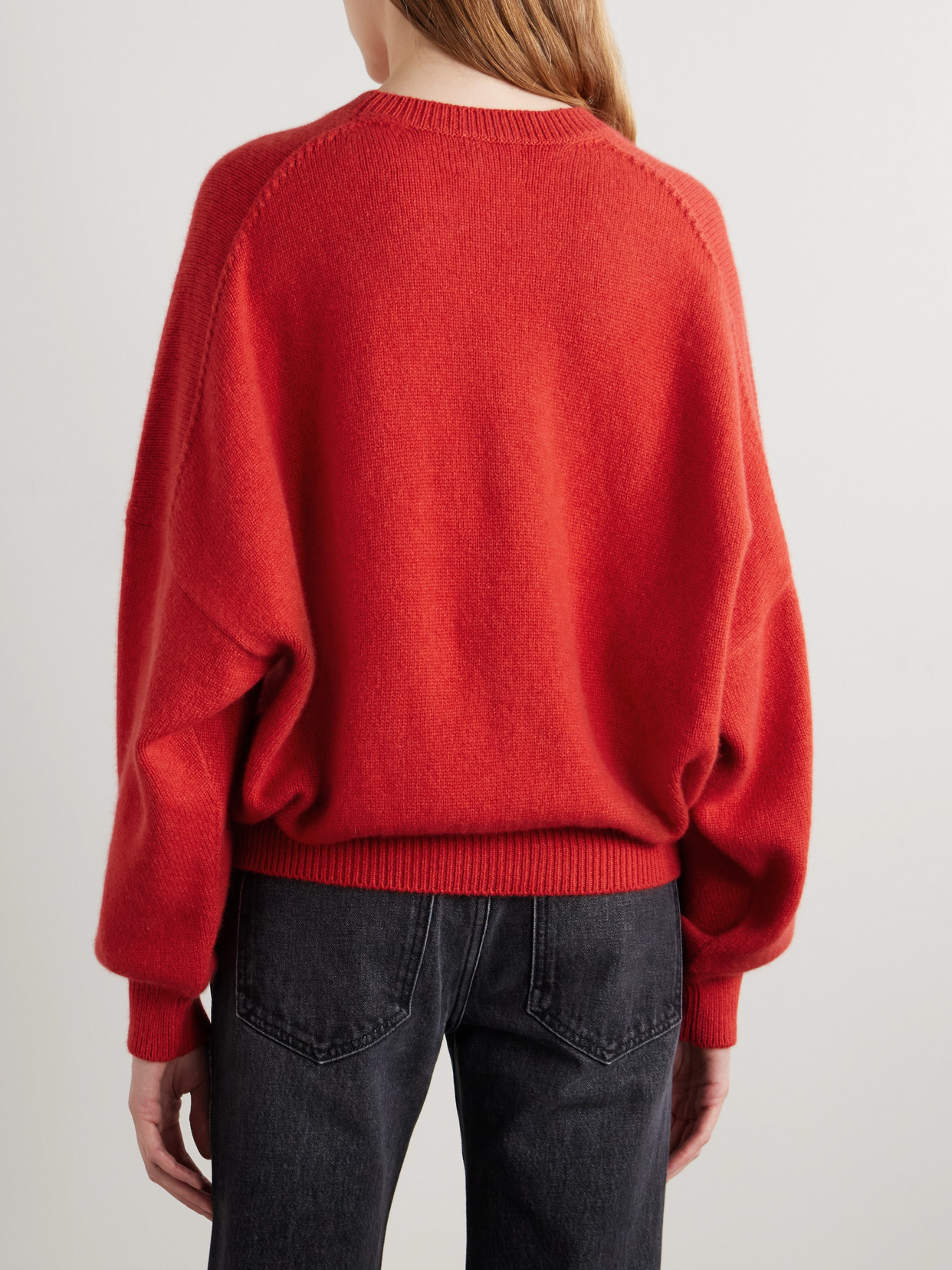 Khaite Women's Margaux Cashmere Oversized Sweater In Red