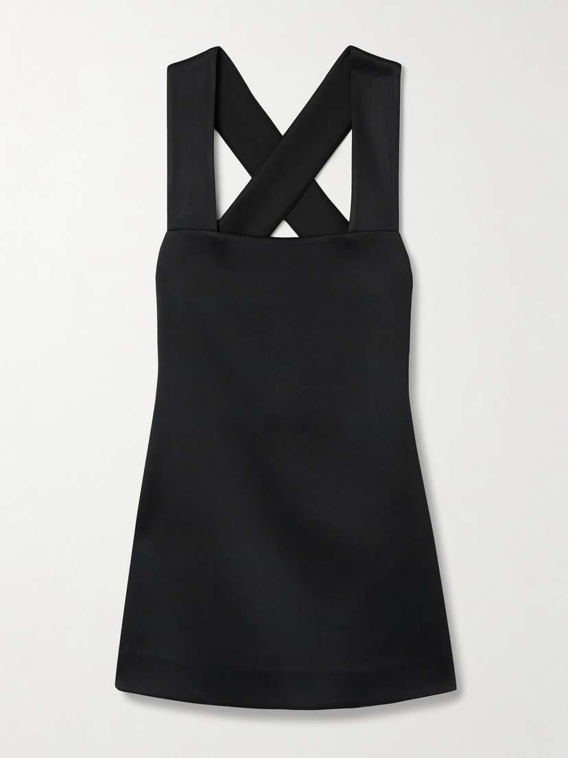 Khaite — Mella satin-crepe mini dress