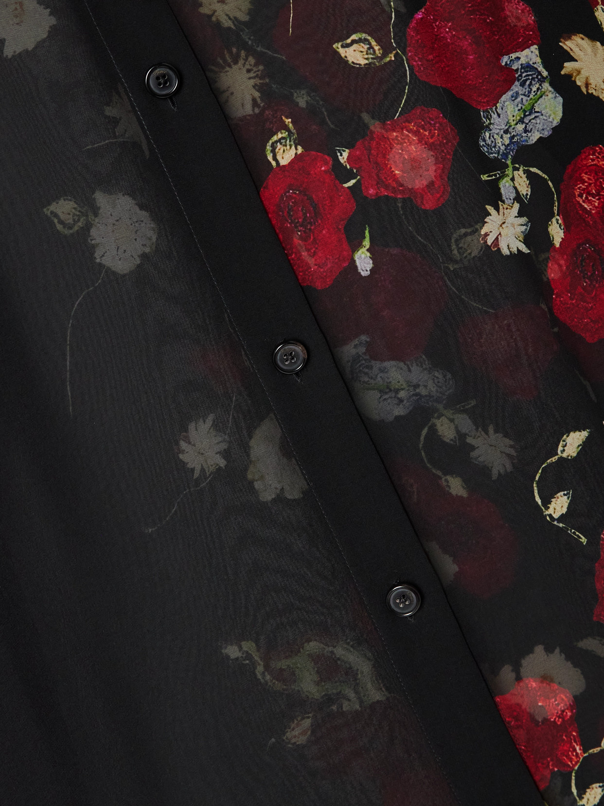 Khaite Gloria Long Sleeve Silk Chiffon Shirtdress In Black