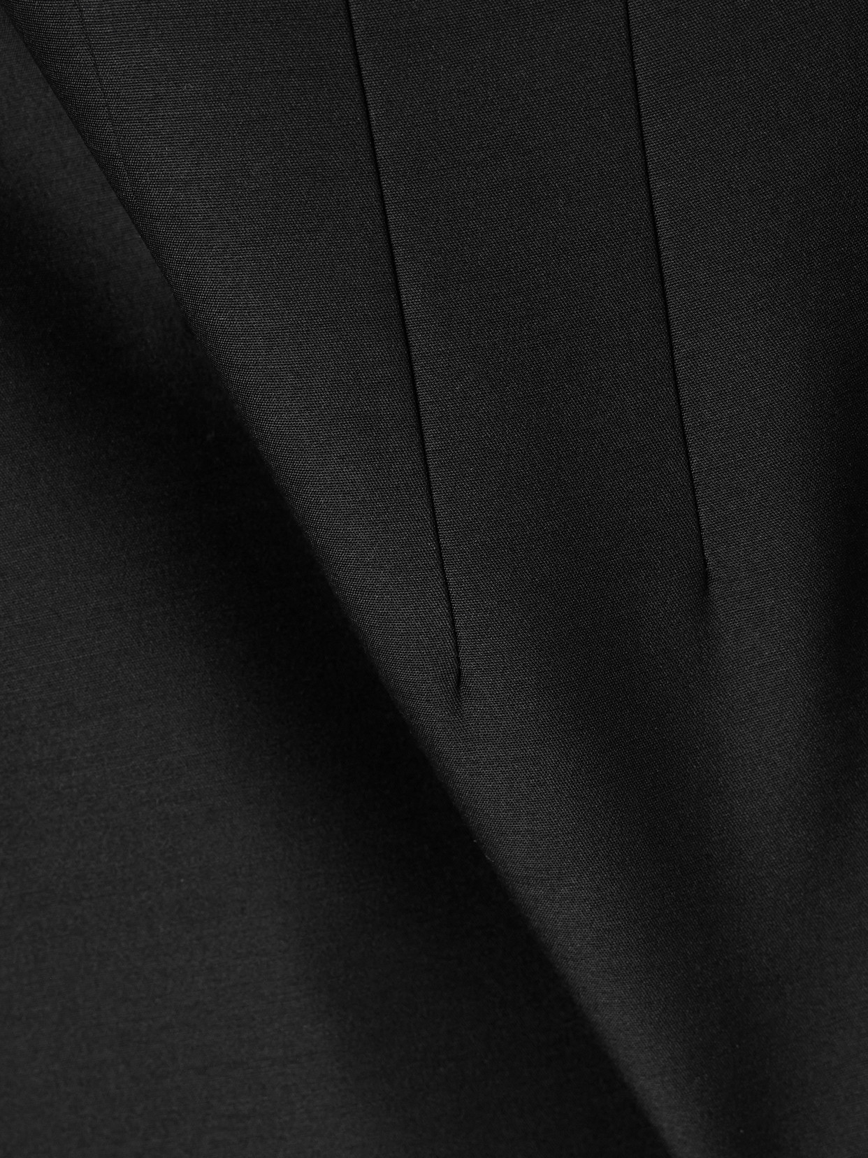 Khaite Lotte Wool And Silk-blend Midi Dress In Black