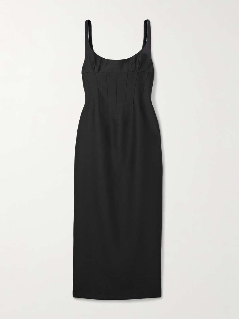 Khaite — Lotte wool and silk-blend midi dress