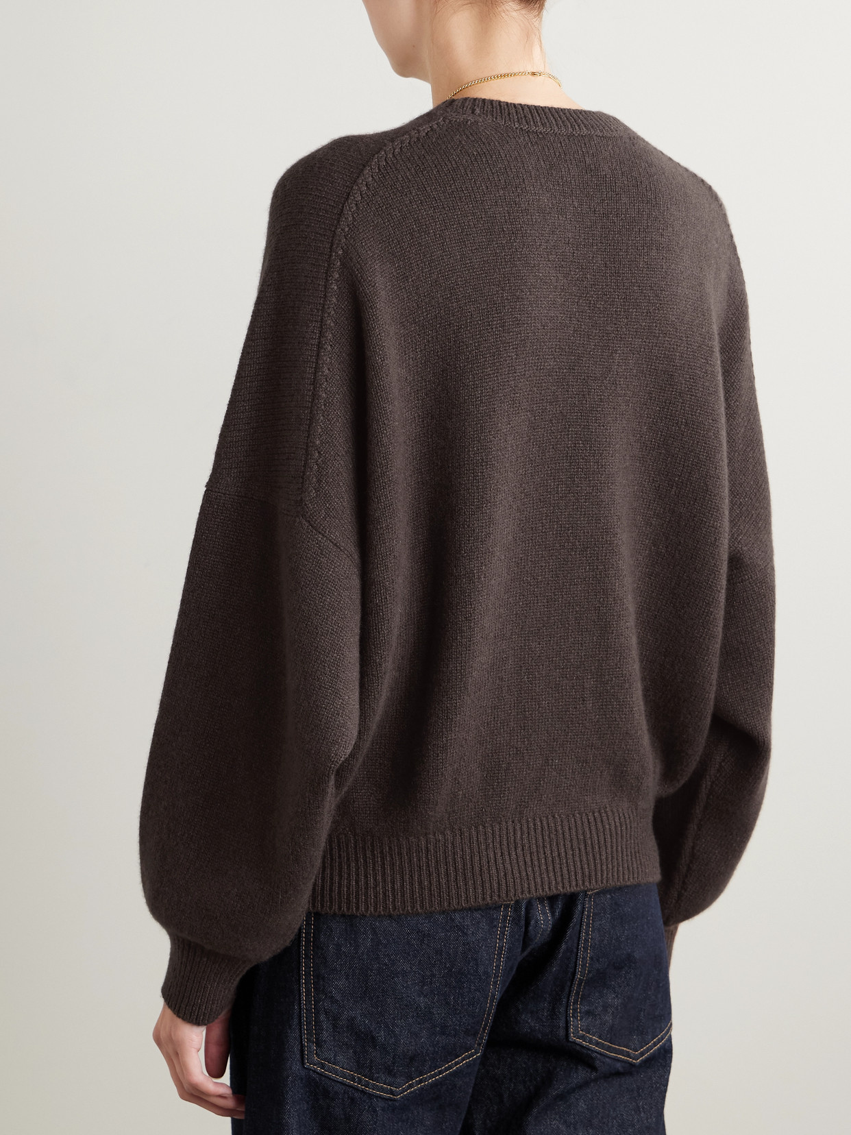 Khaite Margaux Oversized Cashmere Sweater In Brown