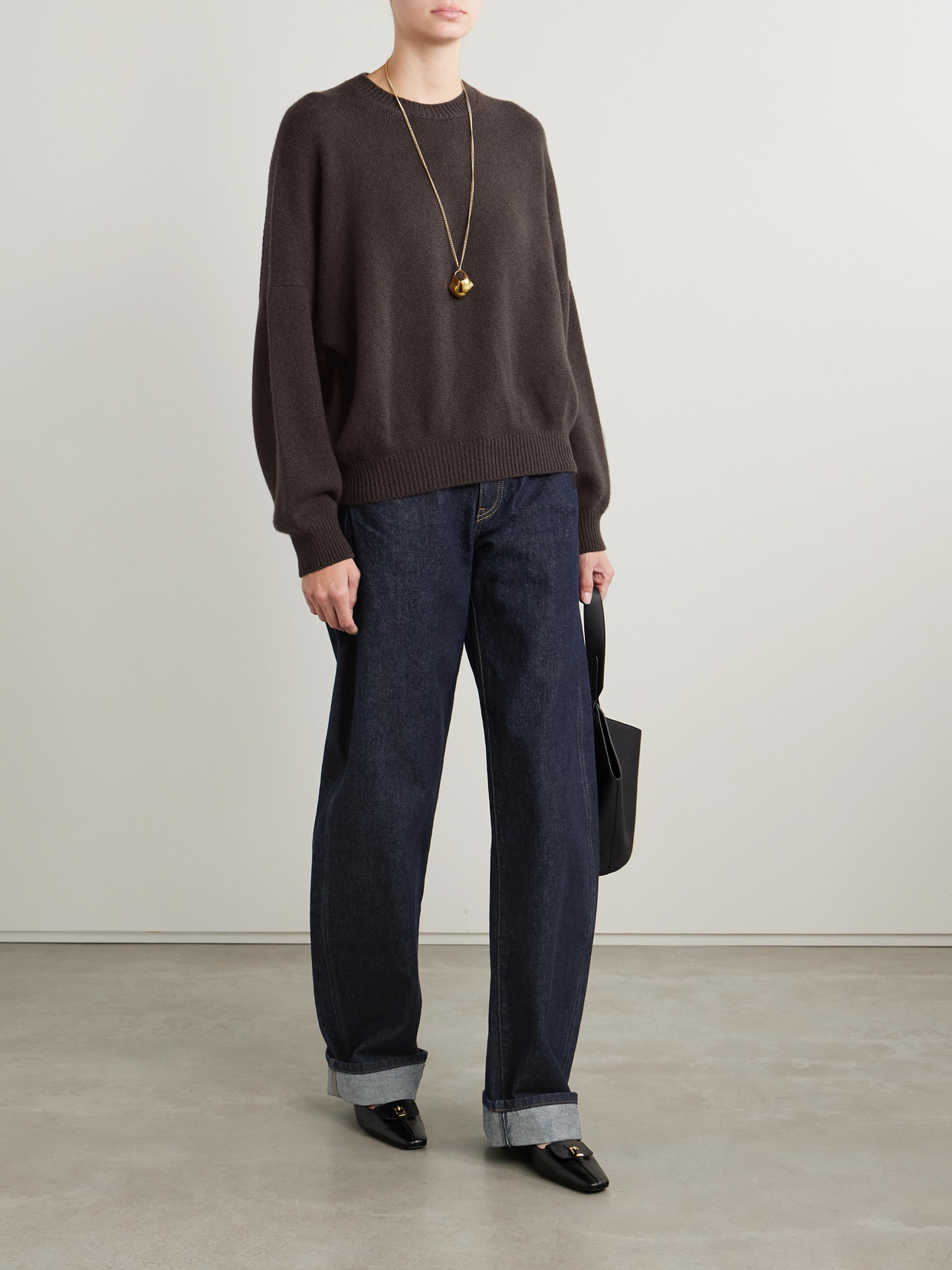 Khaite Margaux Oversized Cashmere Sweater In Brown