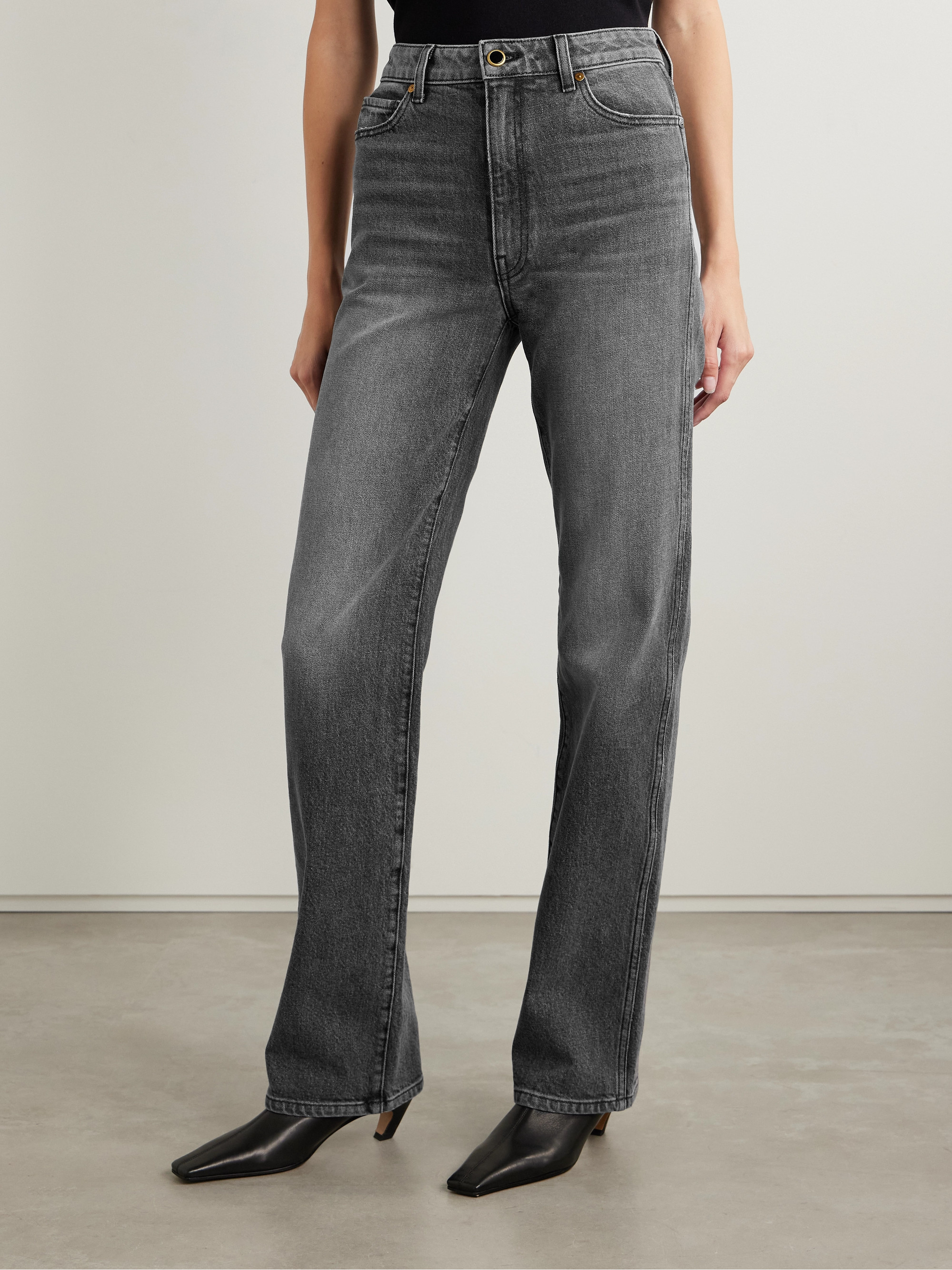 KHAITE - Danielle Stretch high-rise slim-leg jeans | Plush