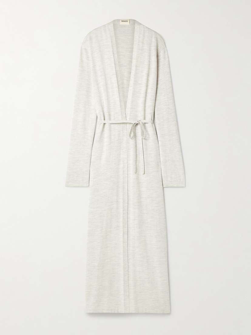 Khaite Alek Belted Merino Wool Cardigan
