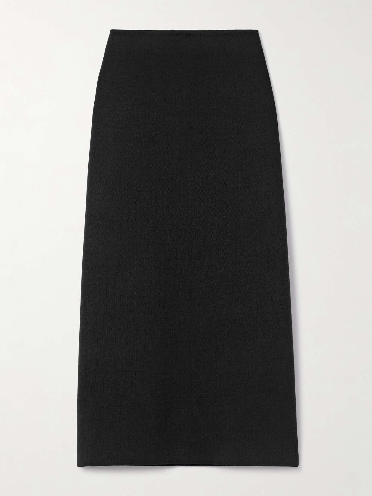 Khaite Patri Wool Midi Skirt In Black