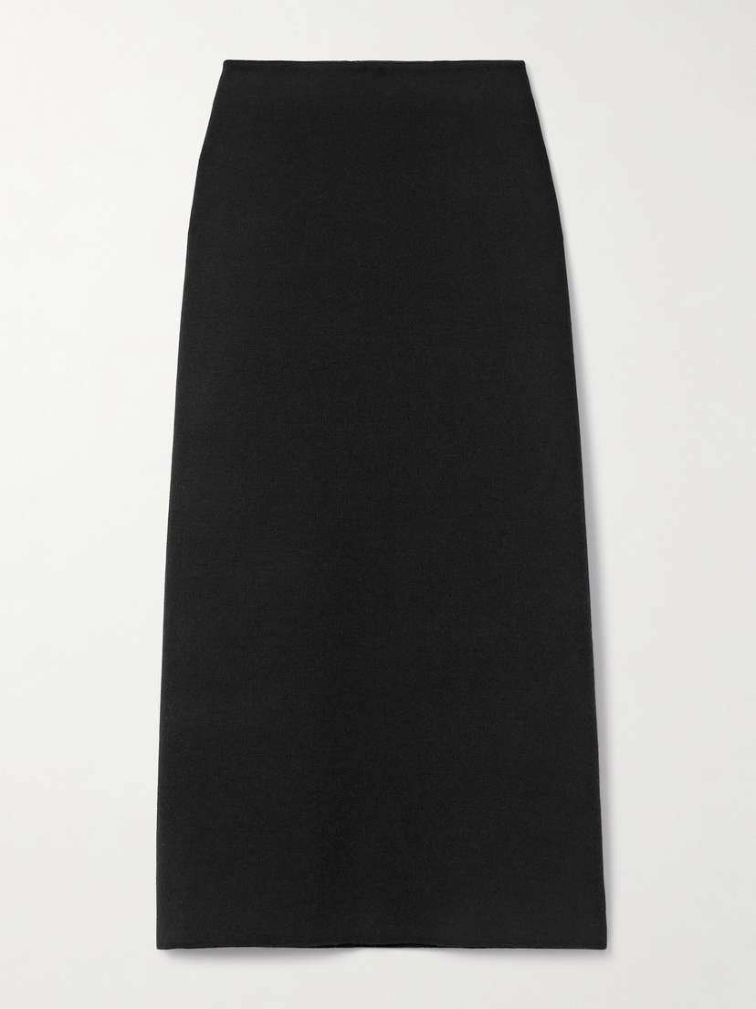 Khaite Patri Wool Midi Skirt