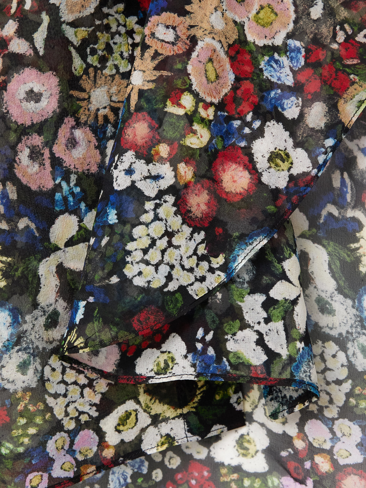 Khaite Goya Printed Silk-chiffon Shirt In Multi